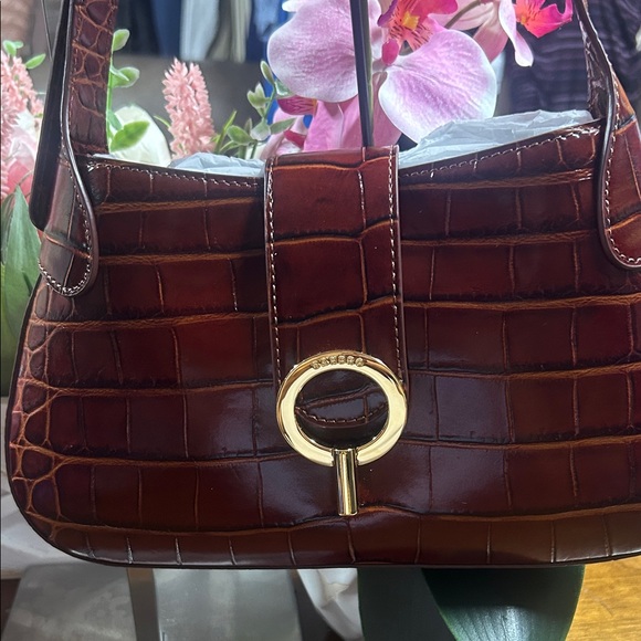 Sandro Sweet Janet Lux Crocodile-Embossed Shoulder Bag - Picture 2 of 9